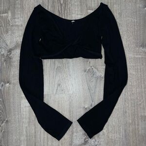 Black long sleeve top